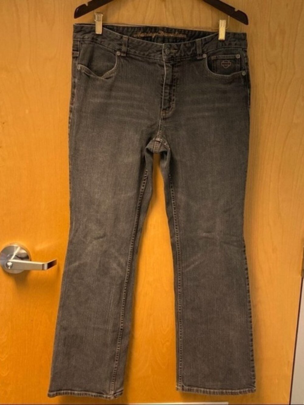 HARLEY DAVIDSON Sz 14 Classic Fit Jeans Grey Wash Jeans